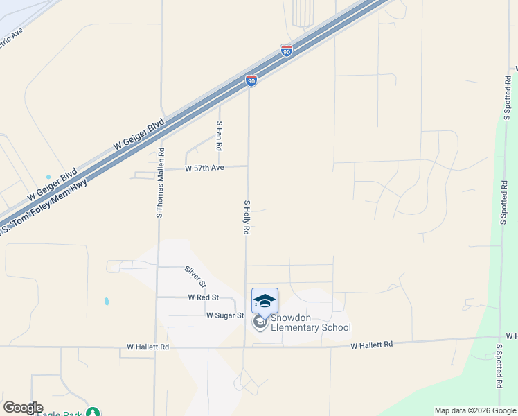 map of restaurants, bars, coffee shops, grocery stores, and more near 5915 South Holly Road in Spokane