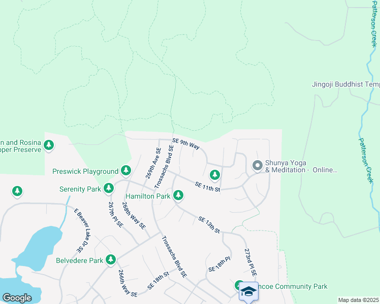 map of restaurants, bars, coffee shops, grocery stores, and more near 1011 270th Court Southeast in Sammamish
