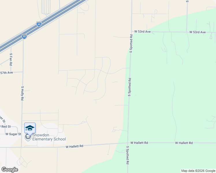 map of restaurants, bars, coffee shops, grocery stores, and more near 5708 South Spotted Road in Spokane