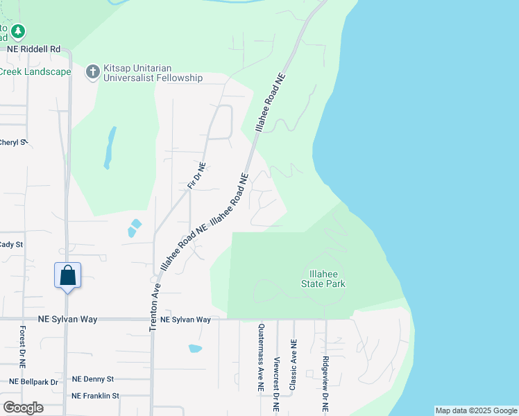 map of restaurants, bars, coffee shops, grocery stores, and more near 4330 Illahee Road Northeast in Bremerton