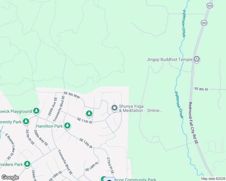 map of restaurants, bars, coffee shops, grocery stores, and more near 27418 Southeast 8th Place in Sammamish
