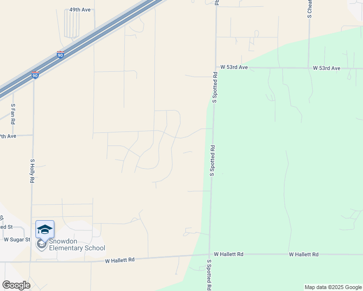 map of restaurants, bars, coffee shops, grocery stores, and more near 5708 South Spotted Road in Spokane