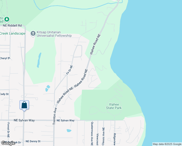 map of restaurants, bars, coffee shops, grocery stores, and more near 4330 Illahee Road Northeast in Bremerton