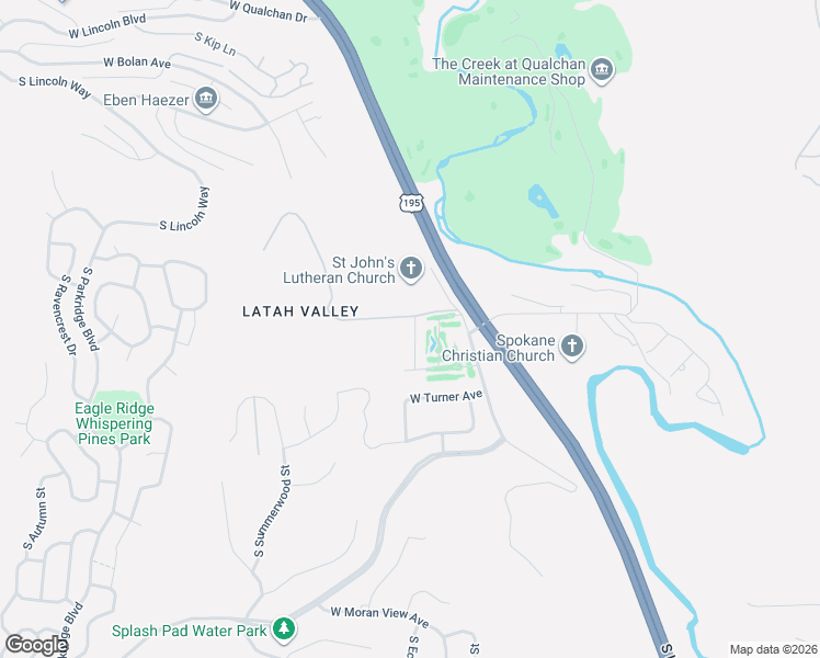 map of restaurants, bars, coffee shops, grocery stores, and more near 5810 South Meadow Lane Road in Spokane