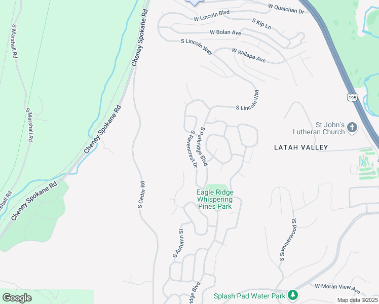 map of restaurants, bars, coffee shops, grocery stores, and more near 5604 South Ravencrest Circle in Spokane