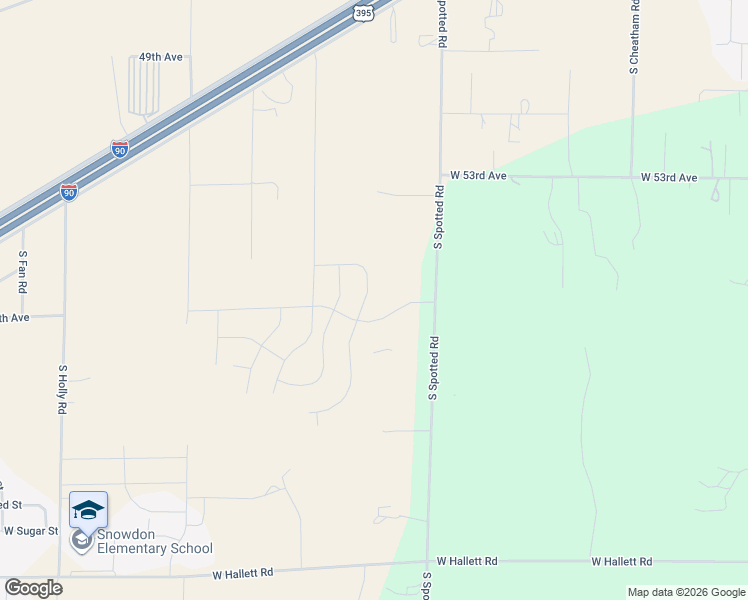 map of restaurants, bars, coffee shops, grocery stores, and more near 5708 South Spotted Road in Spokane
