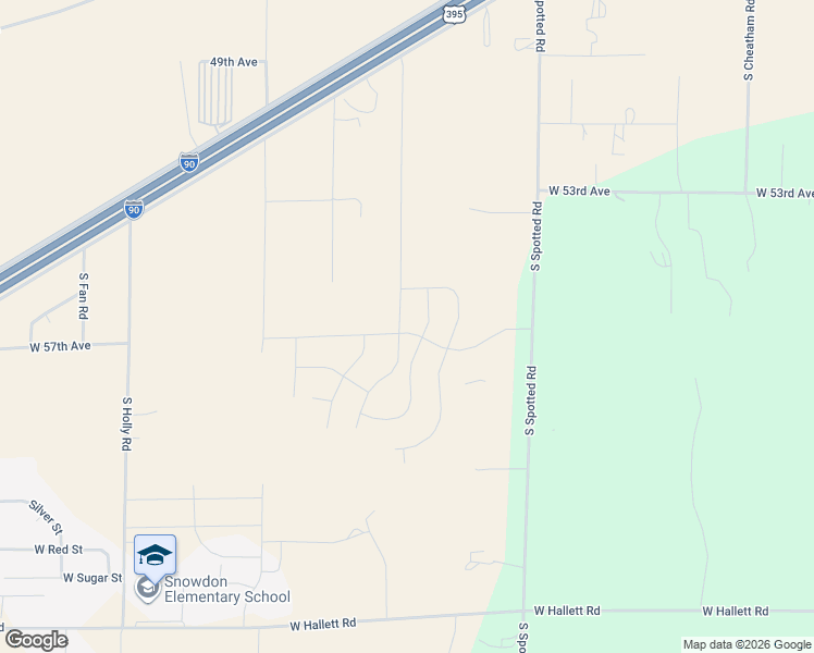 map of restaurants, bars, coffee shops, grocery stores, and more near 5516 South Sherri Lee Road in Spokane