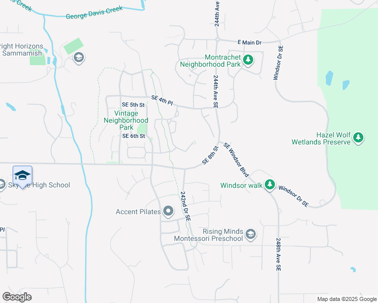 map of restaurants, bars, coffee shops, grocery stores, and more near 755 241st Lane Southeast in Sammamish
