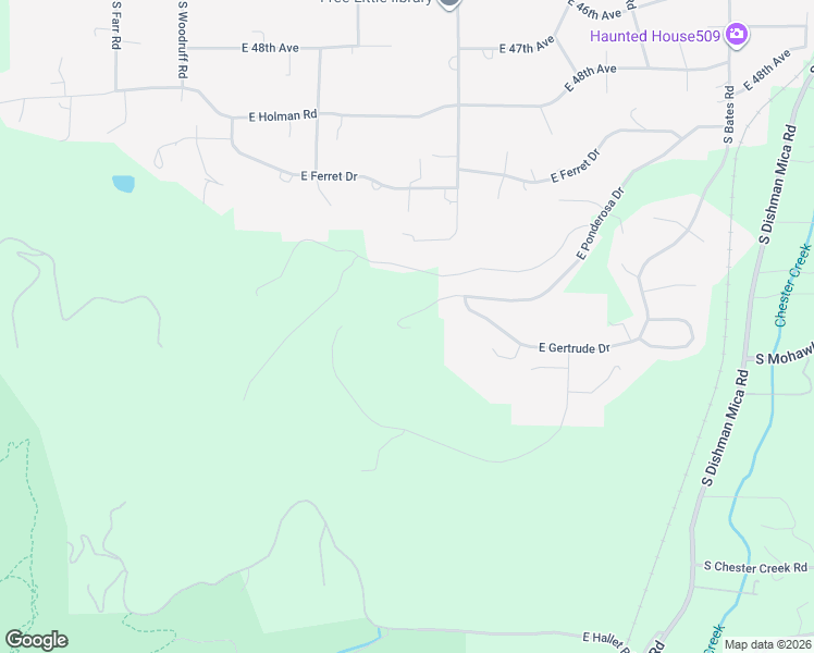 map of restaurants, bars, coffee shops, grocery stores, and more near 10710 East Ponderosa Drive in Spokane Valley