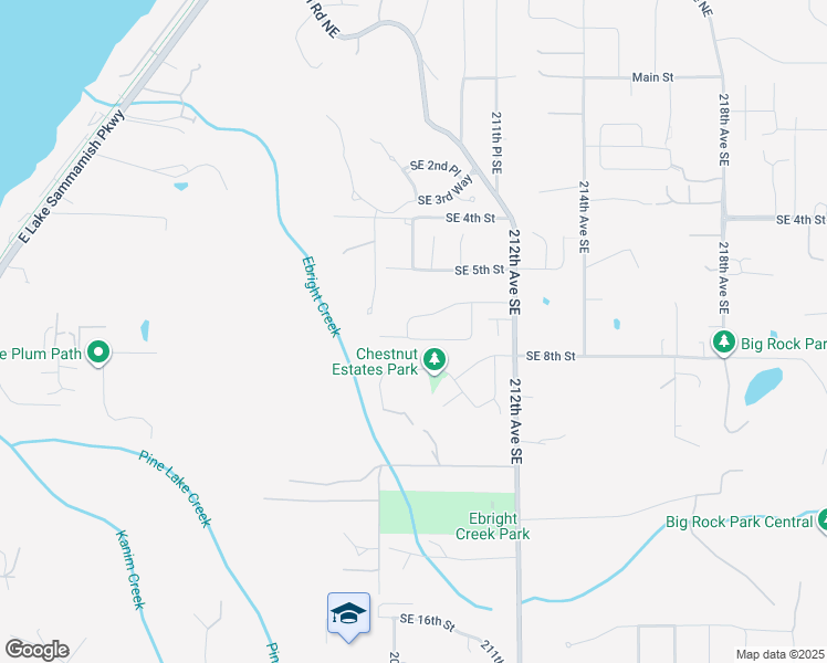 map of restaurants, bars, coffee shops, grocery stores, and more near 20914 Southeast 7th Place in Sammamish