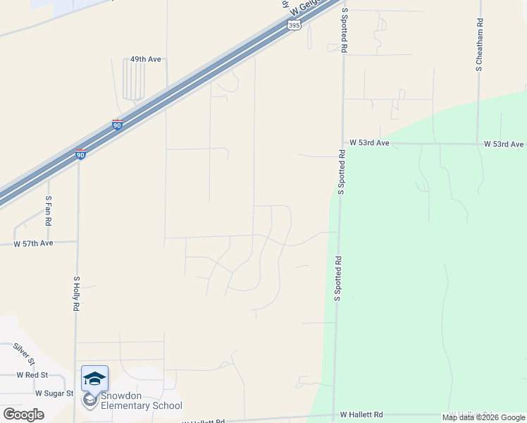 map of restaurants, bars, coffee shops, grocery stores, and more near 5516 South Sherri Lee Road in Spokane