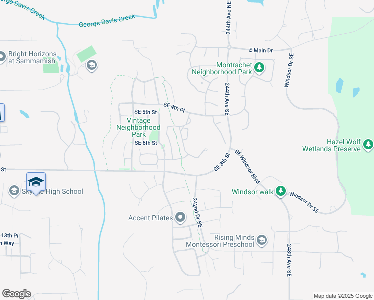 map of restaurants, bars, coffee shops, grocery stores, and more near 703 241st Lane Southeast in Sammamish