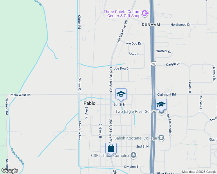 map of restaurants, bars, coffee shops, grocery stores, and more near in Pablo