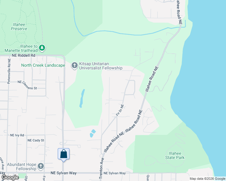map of restaurants, bars, coffee shops, grocery stores, and more near 4545 Fir Drive Northeast in Bremerton