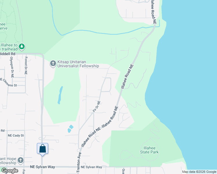 map of restaurants, bars, coffee shops, grocery stores, and more near 3464 Partridge Hollow Northeast in Bremerton