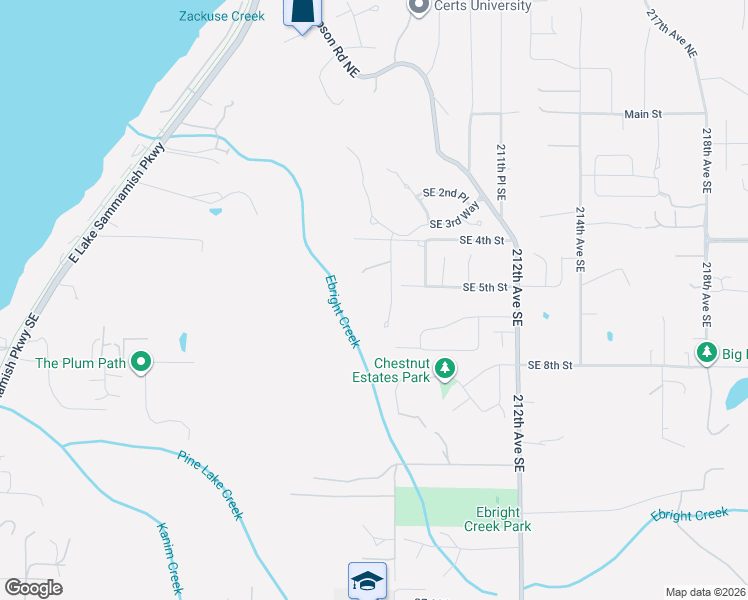 map of restaurants, bars, coffee shops, grocery stores, and more near 611 208th Avenue Southeast in Sammamish