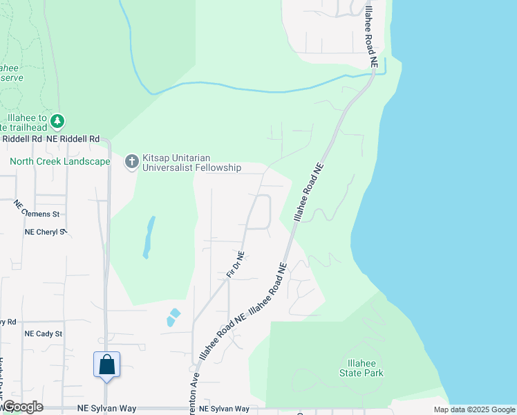 map of restaurants, bars, coffee shops, grocery stores, and more near 4530 Fir Drive Northeast in Bremerton