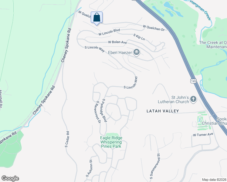 map of restaurants, bars, coffee shops, grocery stores, and more near 916 West StirlingView Drive in Spokane
