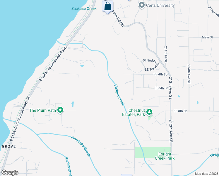 map of restaurants, bars, coffee shops, grocery stores, and more near 20410 Southeast 8th Street in Sammamish