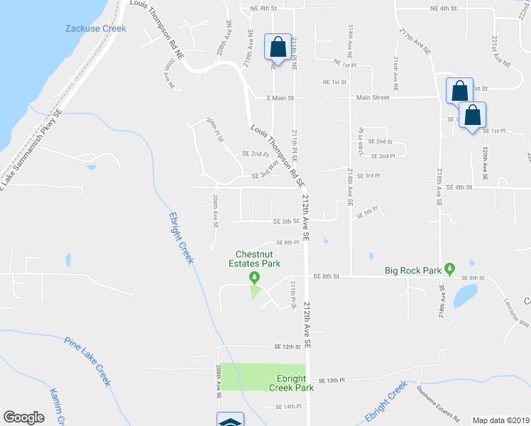 map of restaurants, bars, coffee shops, grocery stores, and more near 433 210th Place Southeast in Sammamish