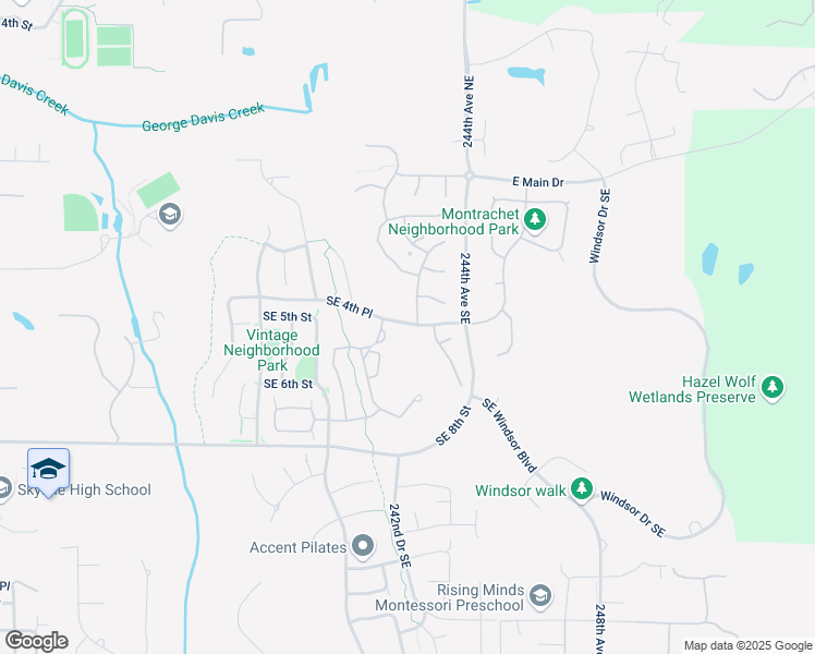 map of restaurants, bars, coffee shops, grocery stores, and more near 710 240th Way Southeast in Sammamish