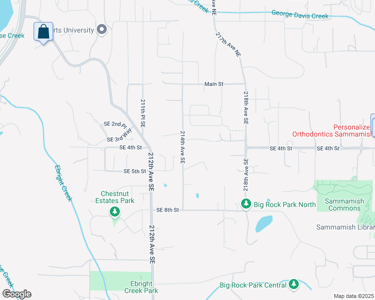 map of restaurants, bars, coffee shops, grocery stores, and more near 410 214th Avenue Southeast in Sammamish