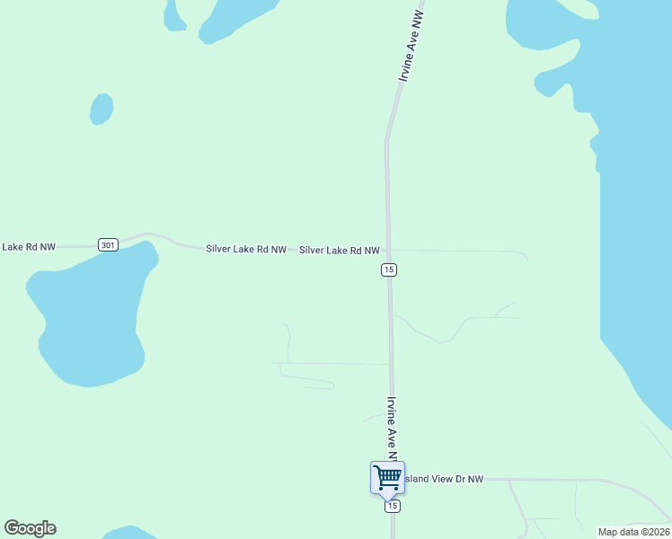 map of restaurants, bars, coffee shops, grocery stores, and more near 640 Silver Lake Road Northwest in Bemidji