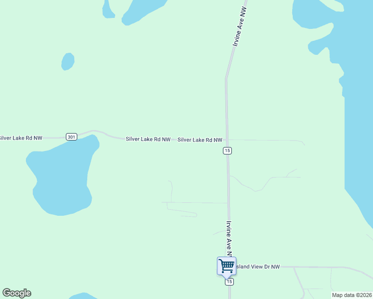 map of restaurants, bars, coffee shops, grocery stores, and more near 640 Silver Lake Road Northwest in Bemidji