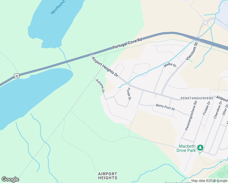 map of restaurants, bars, coffee shops, grocery stores, and more near 8B Alder Place in St. John's
