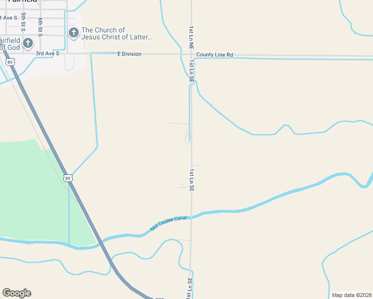 map of restaurants, bars, coffee shops, grocery stores, and more near 6-34 1st Lane Southeast in Fairfield