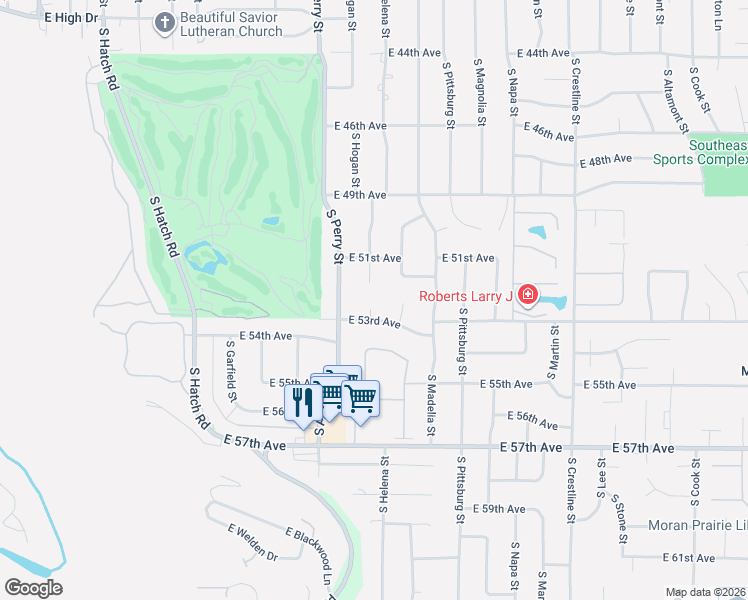 map of restaurants, bars, coffee shops, grocery stores, and more near 5118 South Helena Street in Spokane