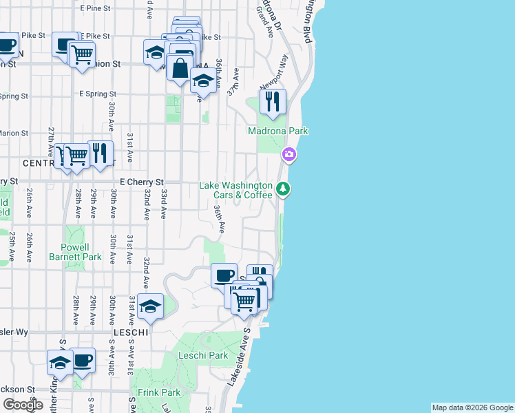 map of restaurants, bars, coffee shops, grocery stores, and more near 603 Wellington Avenue in Seattle