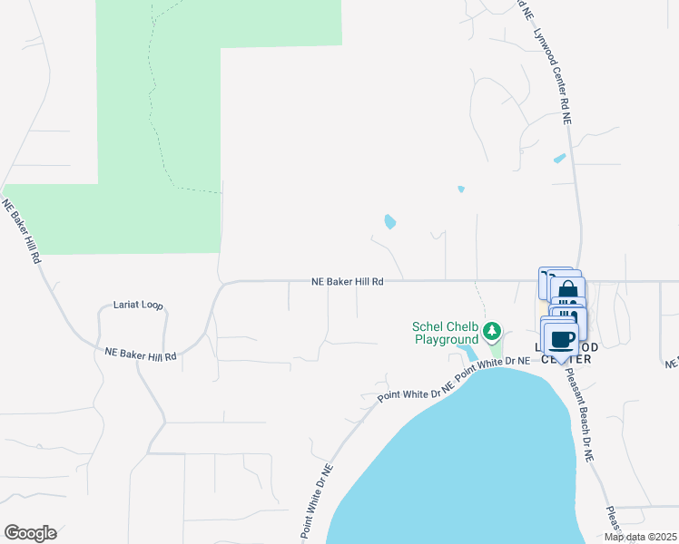 map of restaurants, bars, coffee shops, grocery stores, and more near 6922 Northeast Baker Hill Road in Bainbridge Island