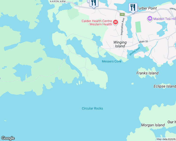 map of restaurants, bars, coffee shops, grocery stores, and more near 2 Spencers Road in Burgeo