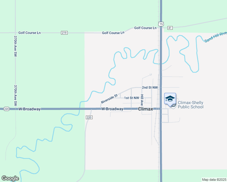 map of restaurants, bars, coffee shops, grocery stores, and more near 405 Riverside Street in Climax