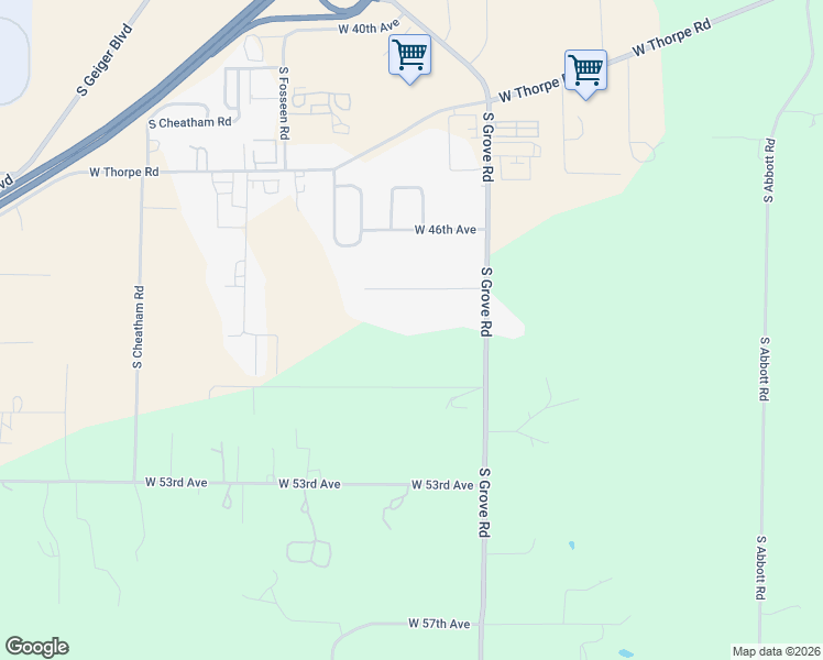 map of restaurants, bars, coffee shops, grocery stores, and more near 6219 West 48th Avenue in Spokane