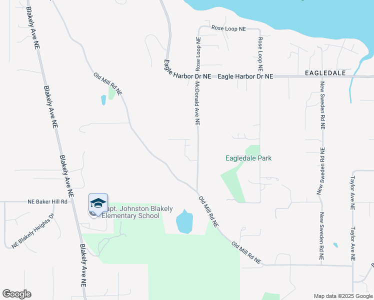 map of restaurants, bars, coffee shops, grocery stores, and more near 5145 McDonald Avenue Northeast in Bainbridge Island
