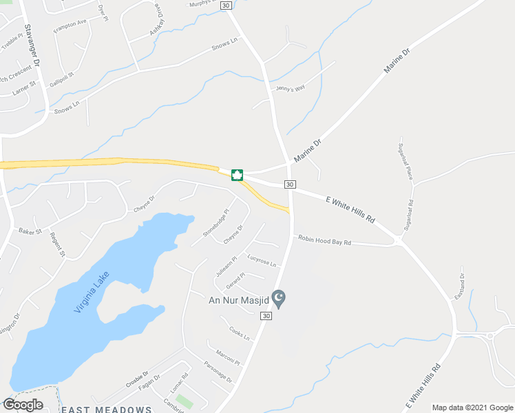 map of restaurants, bars, coffee shops, grocery stores, and more near 65 Cheyne Drive in St. John's