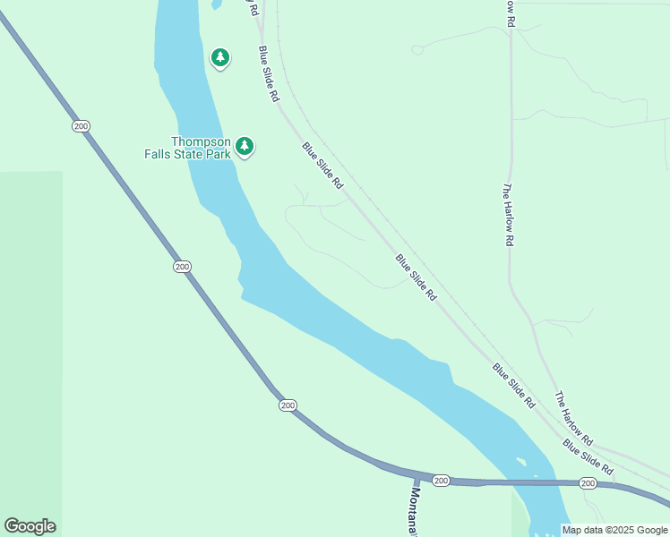 map of restaurants, bars, coffee shops, grocery stores, and more near 32 Shoreline Drive in Thompson Falls