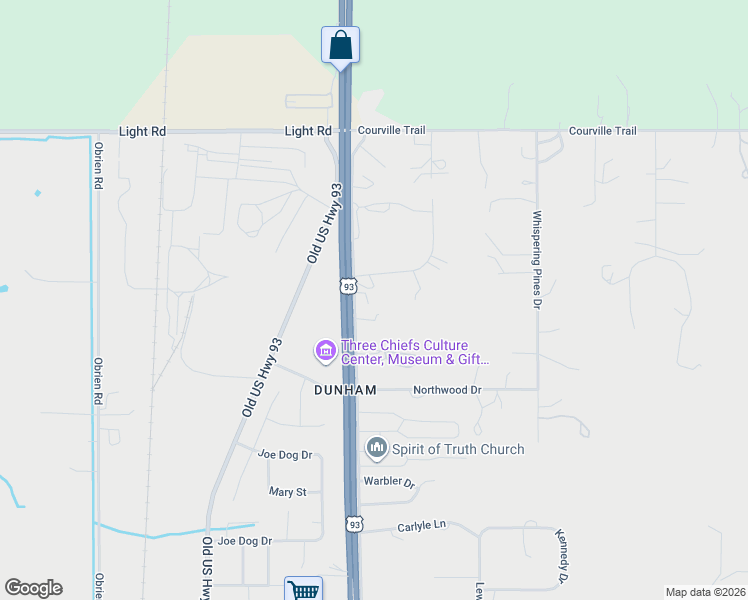 map of restaurants, bars, coffee shops, grocery stores, and more near Highway 93 N Frontage Road in Ronan