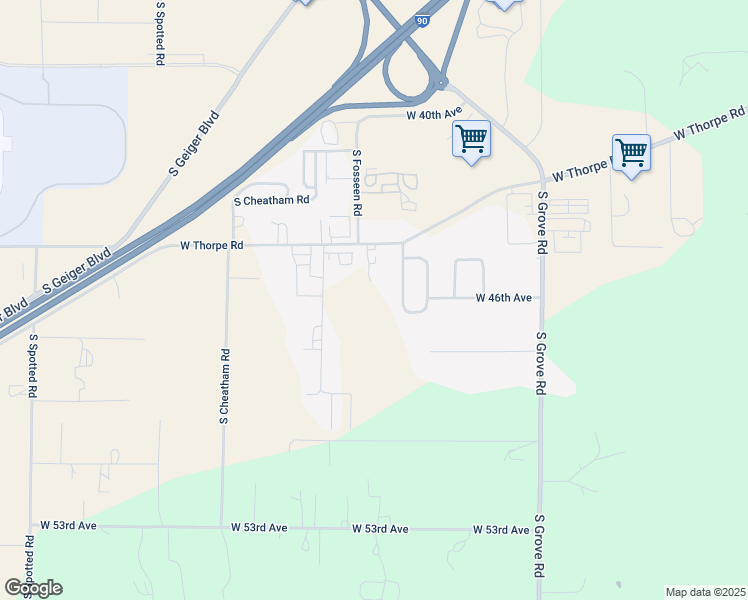 map of restaurants, bars, coffee shops, grocery stores, and more near 4606 South Carnation Road in Spokane