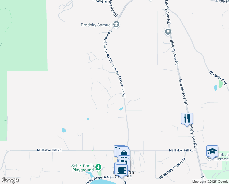 map of restaurants, bars, coffee shops, grocery stores, and more near 5350 Ruby Place Northeast in Bainbridge Island