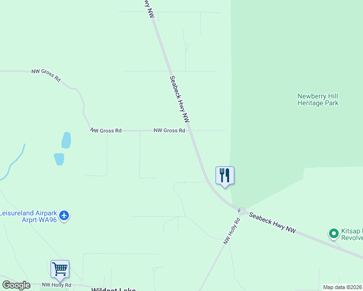 map of restaurants, bars, coffee shops, grocery stores, and more near 5535 Seabeck Highway Northwest in Bremerton