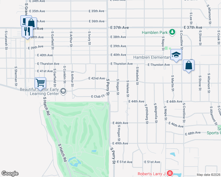 map of restaurants, bars, coffee shops, grocery stores, and more near 1331 East Club Court in Spokane