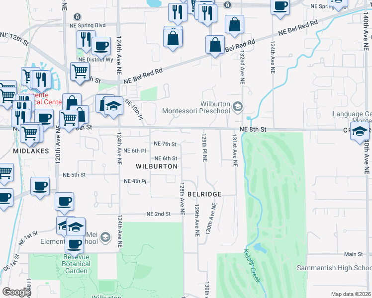 map of restaurants, bars, coffee shops, grocery stores, and more near in 