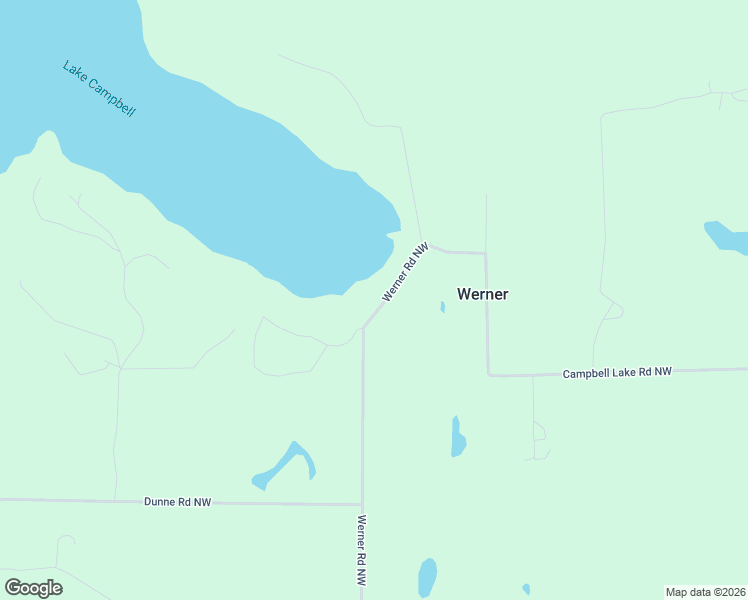 map of restaurants, bars, coffee shops, grocery stores, and more near 15362 Werner Road Northwest in Bemidji