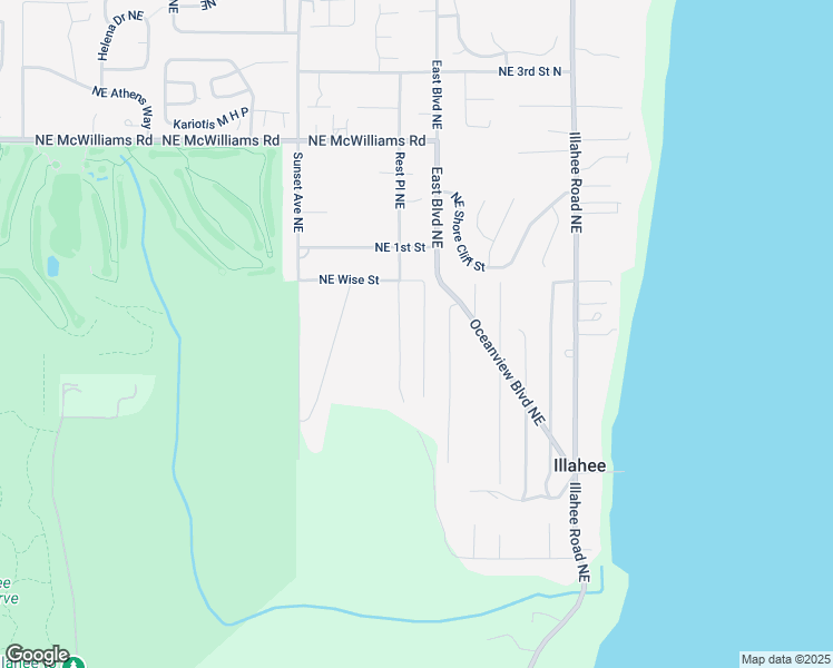 map of restaurants, bars, coffee shops, grocery stores, and more near 5830 Olive Avenue Northeast in Bremerton