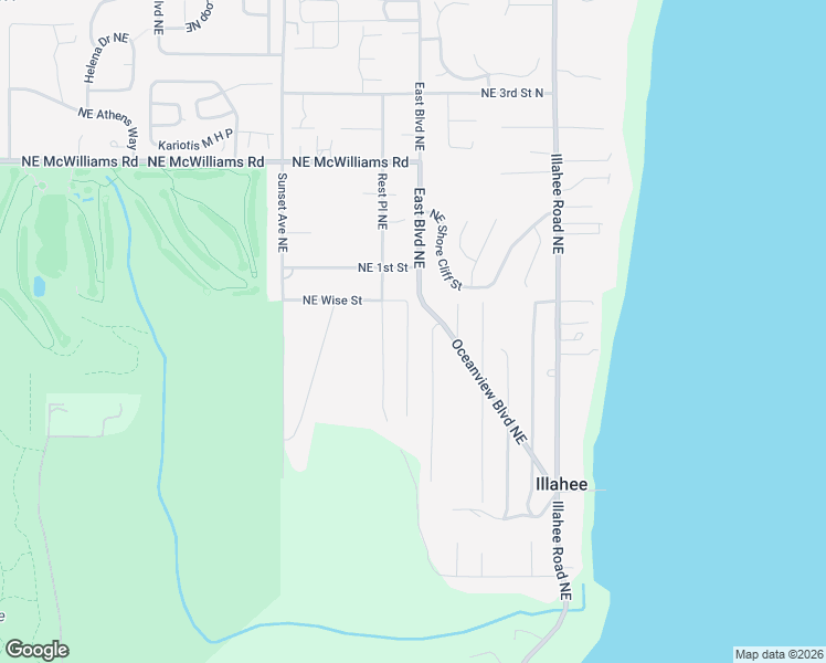 map of restaurants, bars, coffee shops, grocery stores, and more near 5860 Olive Avenue Northeast in Bremerton