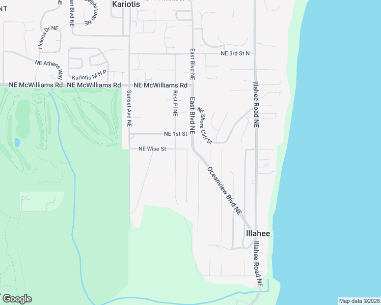 map of restaurants, bars, coffee shops, grocery stores, and more near 5860 Olive Avenue Northeast in Bremerton