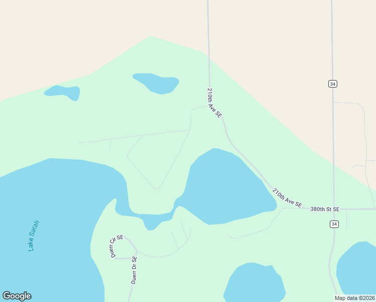 map of restaurants, bars, coffee shops, grocery stores, and more near 20837 Pine Ridge Circle Southeast in Erskine